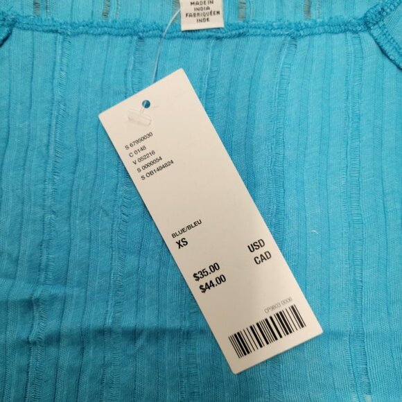 Urban Outfitters Crop Corset Style Tank Layering Lightweight Blue Size XS NWT - Picture 4 of 4